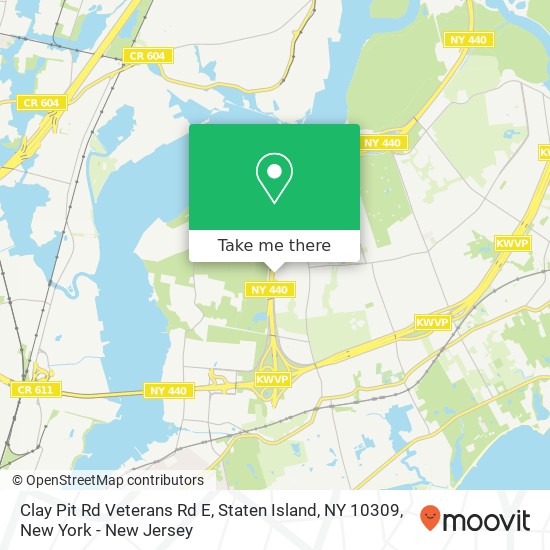Clay Pit Rd Veterans Rd E, Staten Island, NY 10309 map