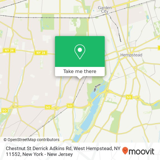 Chestnut St Derrick Adkins Rd, West Hempstead, NY 11552 map