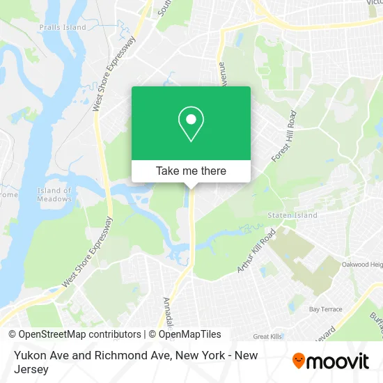 Yukon Ave and Richmond Ave map