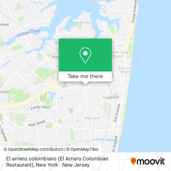 Mapa de El arriero colombiano (El Arriero Colombian Restaurant)