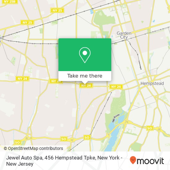 Mapa de Jewel Auto Spa, 456 Hempstead Tpke