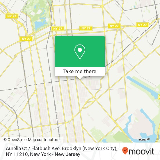 Aurelia Ct / Flatbush Ave, Brooklyn (New York City), NY 11210 map