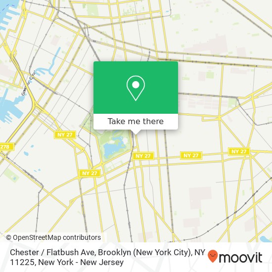 Chester / Flatbush Ave, Brooklyn (New York City), NY 11225 map