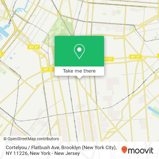 Mapa de Cortelyou / Flatbush Ave, Brooklyn (New York City), NY 11226