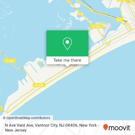 Mapa de N Ave Vent Ave, Ventnor City, NJ 08406