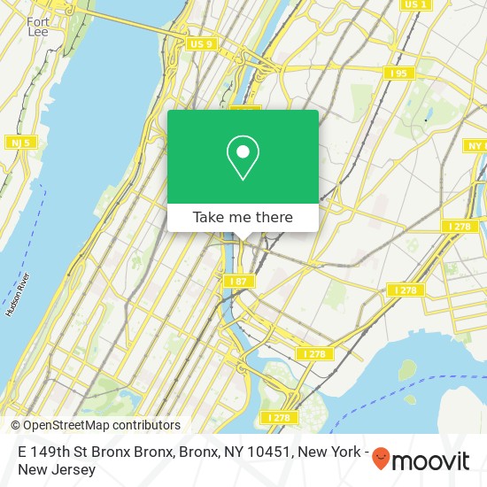 Mapa de E 149th St Bronx Bronx, Bronx, NY 10451
