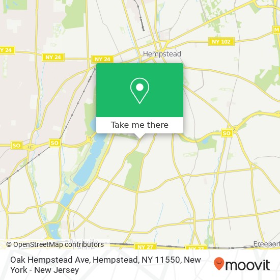 Oak Hempstead Ave, Hempstead, NY 11550 map