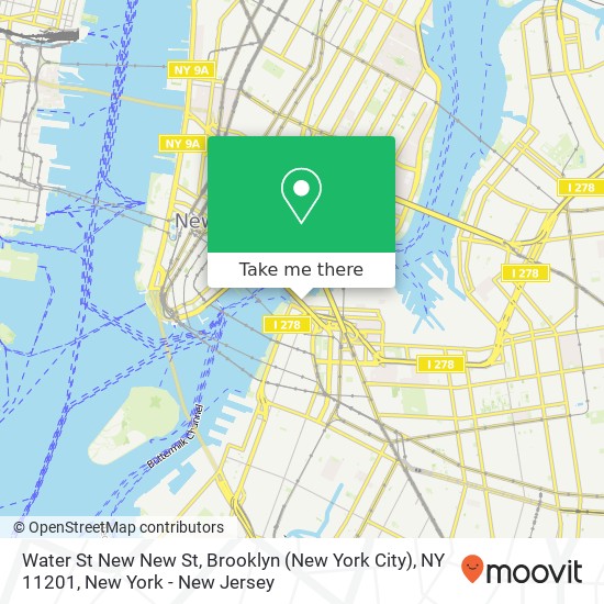 Mapa de Water St New New St, Brooklyn (New York City), NY 11201