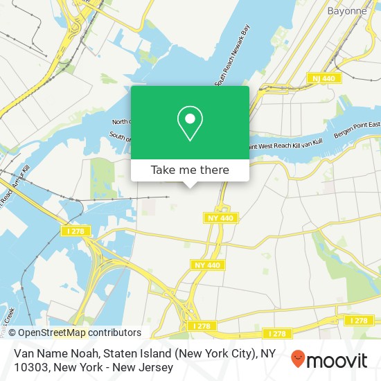 Mapa de Van Name Noah, Staten Island (New York City), NY 10303