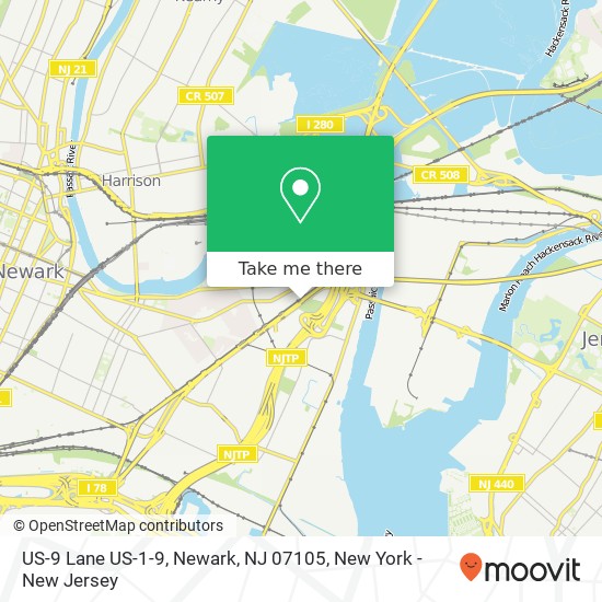 US-9 Lane US-1-9, Newark, NJ 07105 map