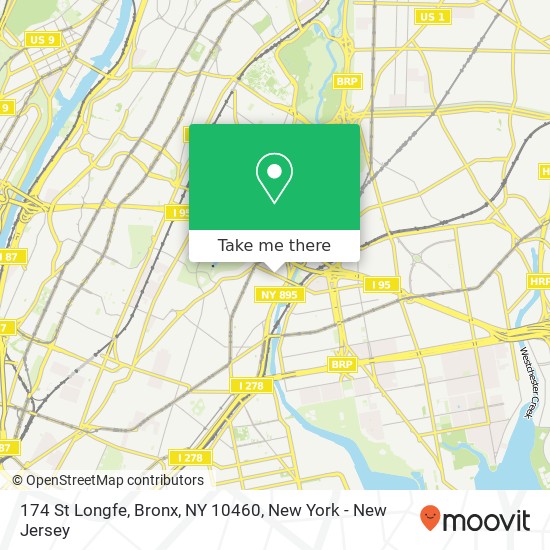 174 St Longfe, Bronx, NY 10460 map