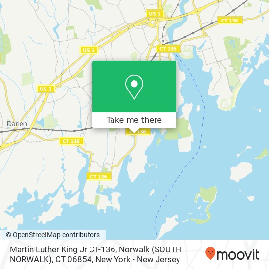 Mapa de Martin Luther King Jr CT-136, Norwalk (SOUTH NORWALK), CT 06854