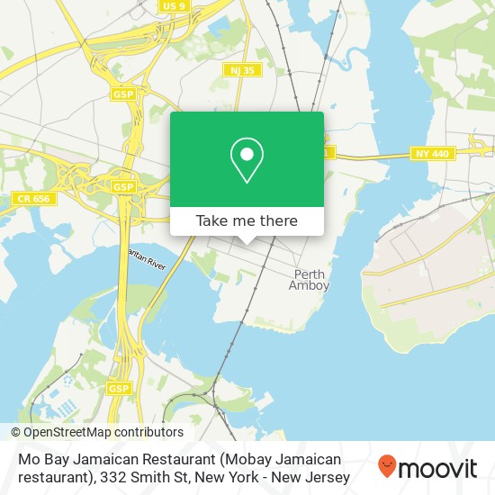Mapa de Mo Bay Jamaican Restaurant (Mobay Jamaican restaurant), 332 Smith St