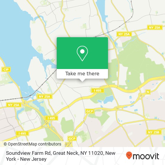 Mapa de Soundview Farm Rd, Great Neck, NY 11020