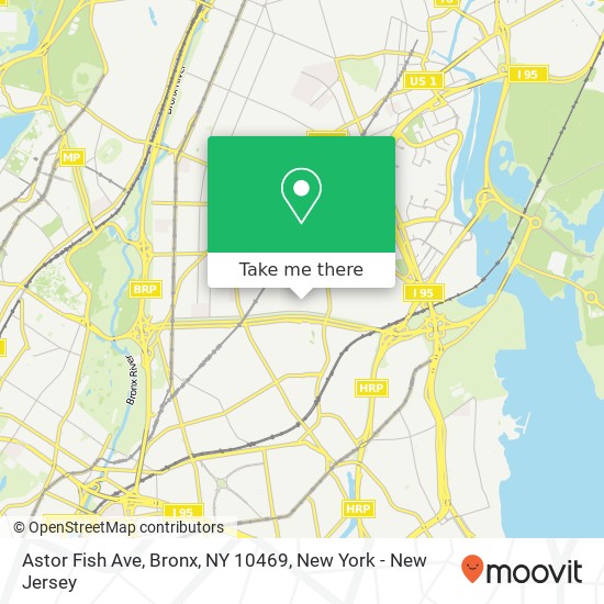 Astor Fish Ave, Bronx, NY 10469 map