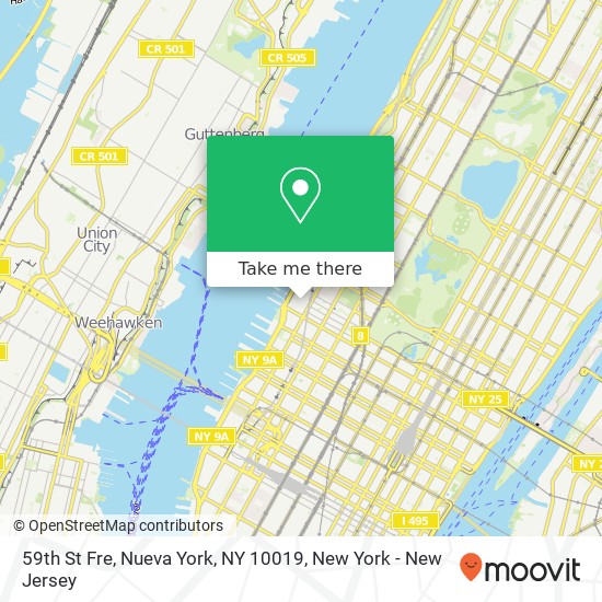 59th St Fre, Nueva York, NY 10019 map