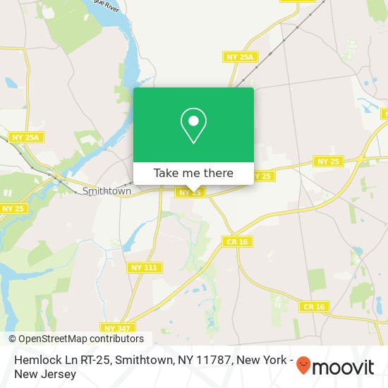 Hemlock Ln RT-25, Smithtown, NY 11787 map
