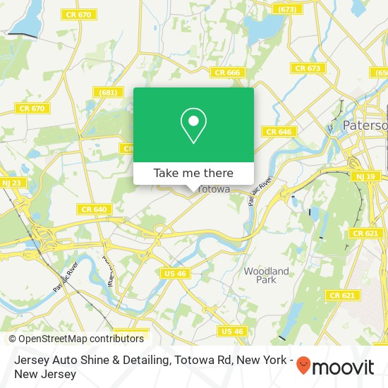 Mapa de Jersey Auto Shine & Detailing, Totowa Rd