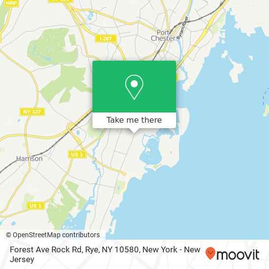 Mapa de Forest Ave Rock Rd, Rye, NY 10580