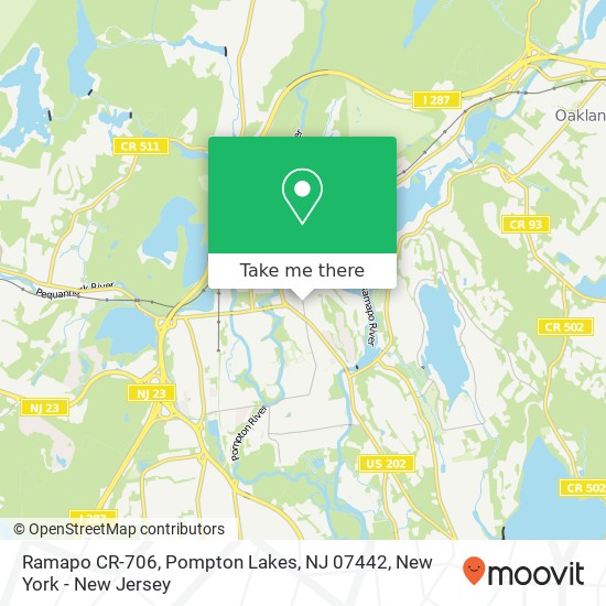 Mapa de Ramapo CR-706, Pompton Lakes, NJ 07442