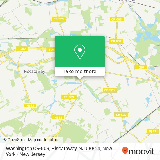 Washington CR-609, Piscataway, NJ 08854 map