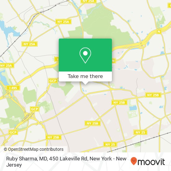 Mapa de Ruby Sharma, MD, 450 Lakeville Rd