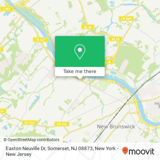 Mapa de Easton Neuville Dr, Somerset, NJ 08873