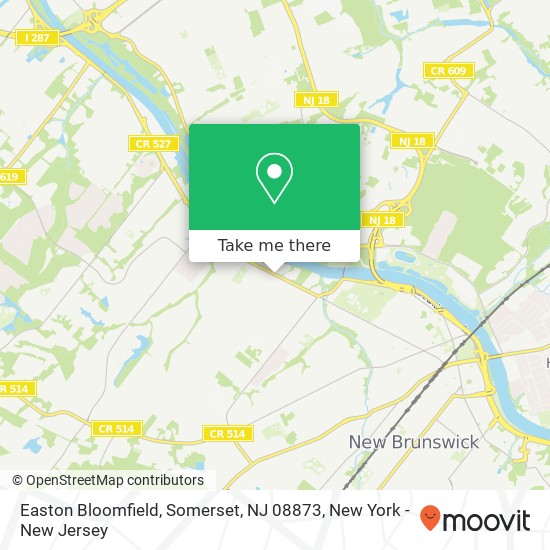 Mapa de Easton Bloomfield, Somerset, NJ 08873