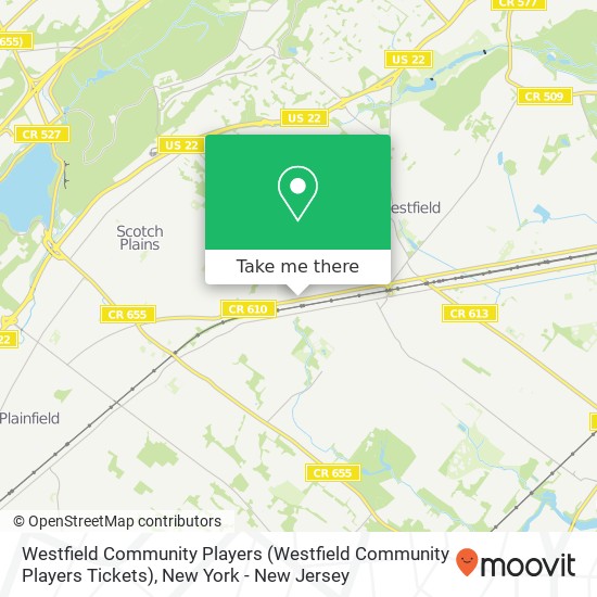 Westfield Community Players map