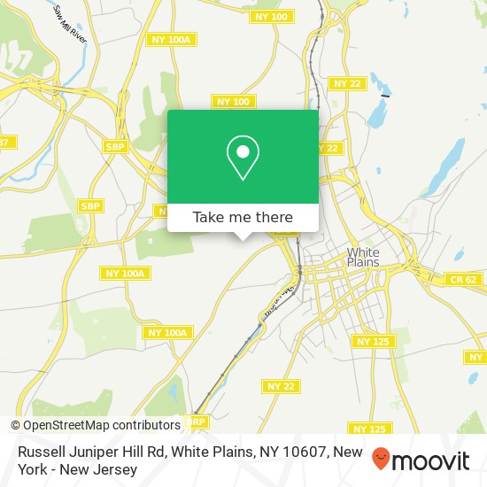 Mapa de Russell Juniper Hill Rd, White Plains, NY 10607