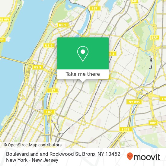 Mapa de Boulevard and and Rockwood St, Bronx, NY 10452