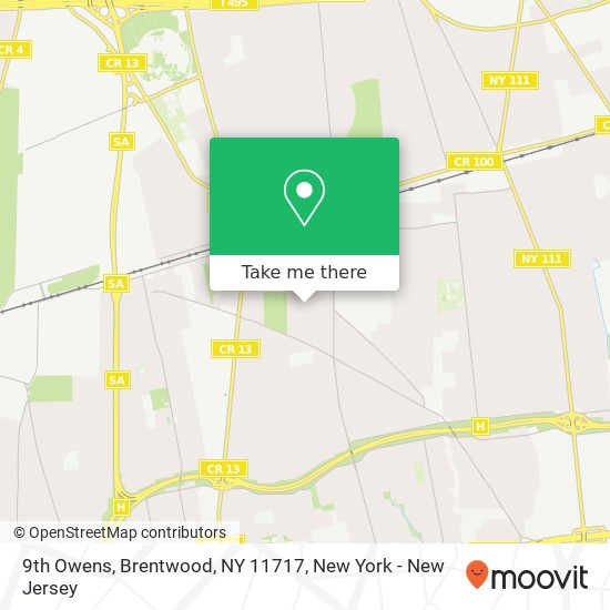 Mapa de 9th Owens, Brentwood, NY 11717