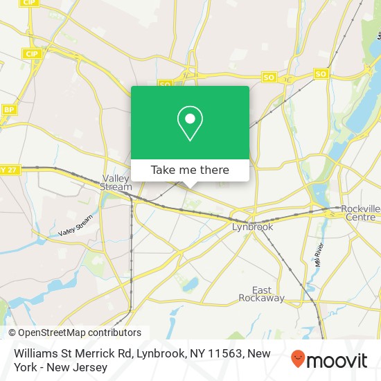 Mapa de Williams St Merrick Rd, Lynbrook, NY 11563