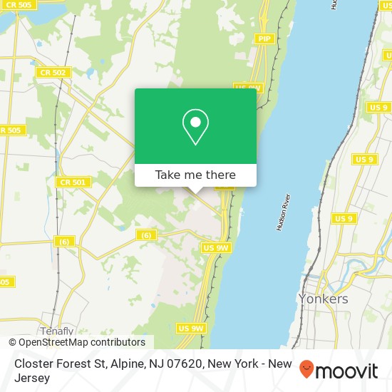 Mapa de Closter Forest St, Alpine, NJ 07620