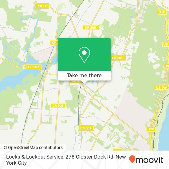 Mapa de Locks & Lockout Service, 278 Closter Dock Rd