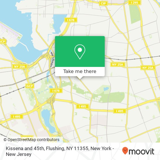 Kissena and 45th, Flushing, NY 11355 map