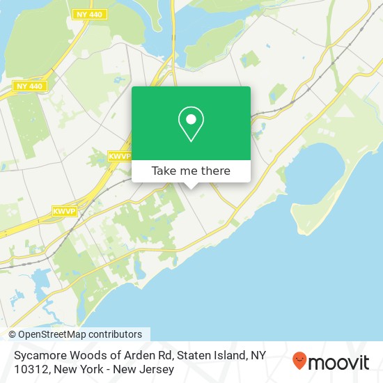 Mapa de Sycamore Woods of Arden Rd, Staten Island, NY 10312