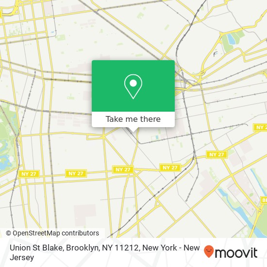 Mapa de Union St Blake, Brooklyn, NY 11212
