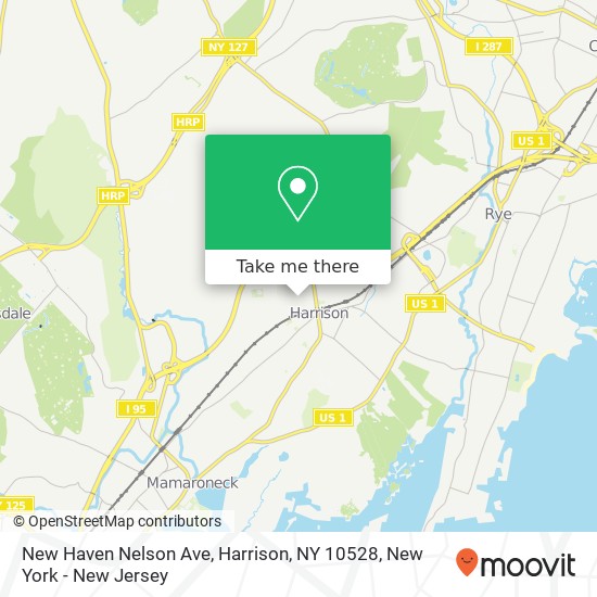 Mapa de New Haven Nelson Ave, Harrison, NY 10528
