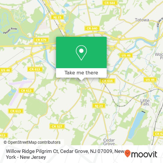 Willow Ridge Pilgrim Ct, Cedar Grove, NJ 07009 map