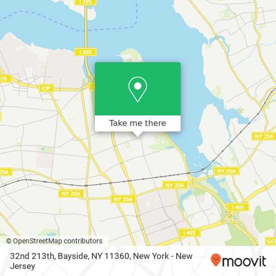 32nd 213th, Bayside, NY 11360 map