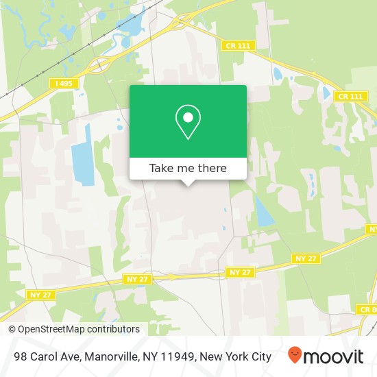 98 Carol Ave, Manorville, NY 11949 map