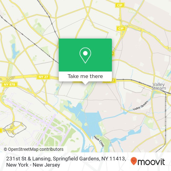 231st St & Lansing, Springfield Gardens, NY 11413 map
