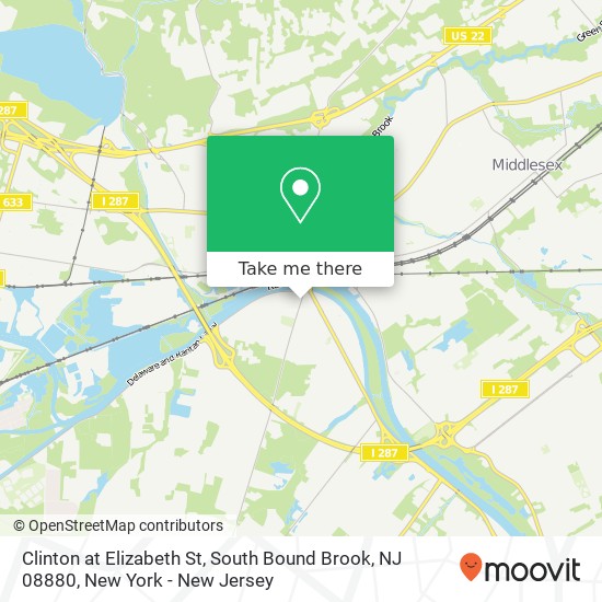 Clinton at Elizabeth St, South Bound Brook, NJ 08880 map