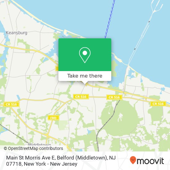 Mapa de Main St Morris Ave E, Belford (Middletown), NJ 07718