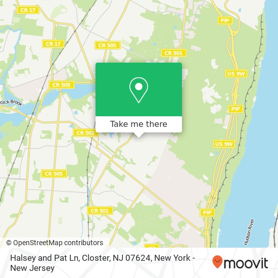 Mapa de Halsey and Pat Ln, Closter, NJ 07624