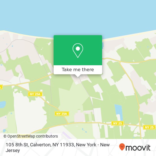 Mapa de 105 8th St, Calverton, NY 11933