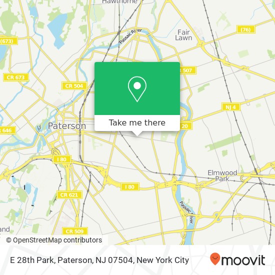 Mapa de E 28th Park, Paterson, NJ 07504