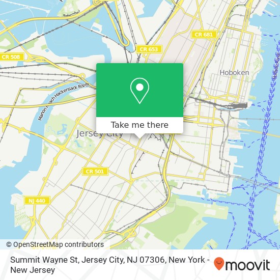 Mapa de Summit Wayne St, Jersey City, NJ 07306