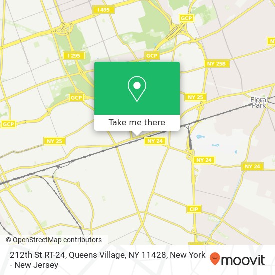 Mapa de 212th St RT-24, Queens Village, NY 11428